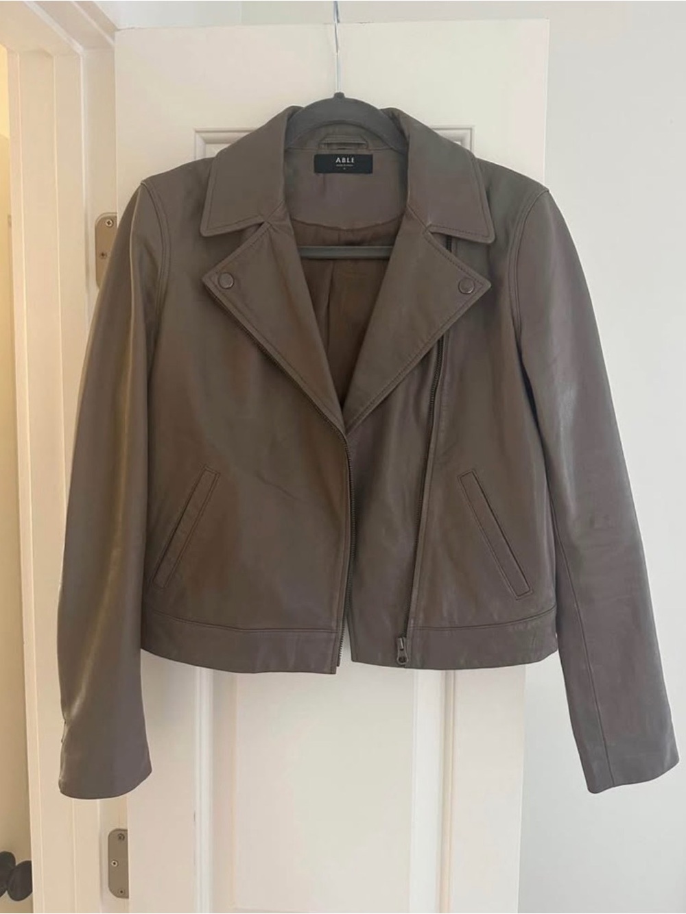 Able Women's Maha Leather Jacket - Slate